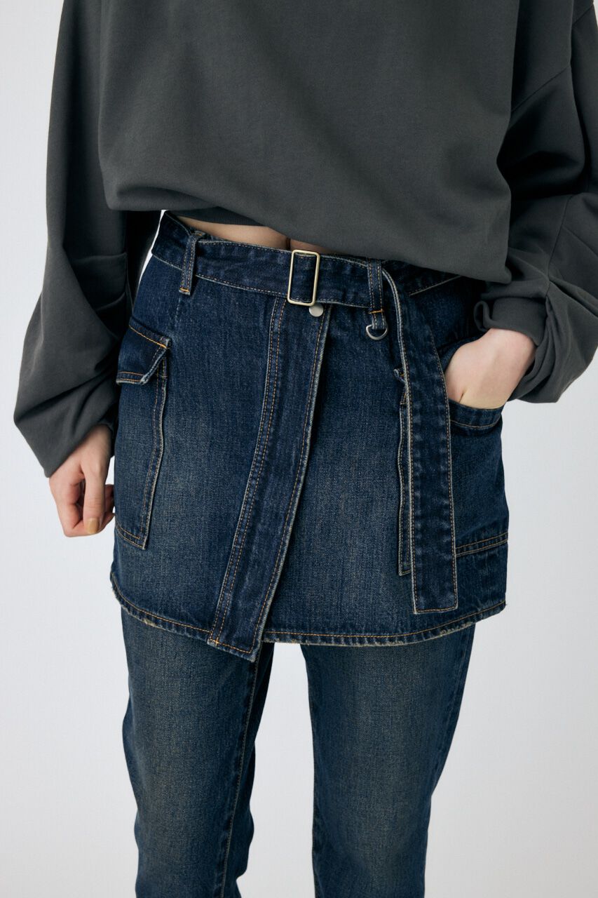 MOUSSY「WRAP デニムミニスカート」|スカート|