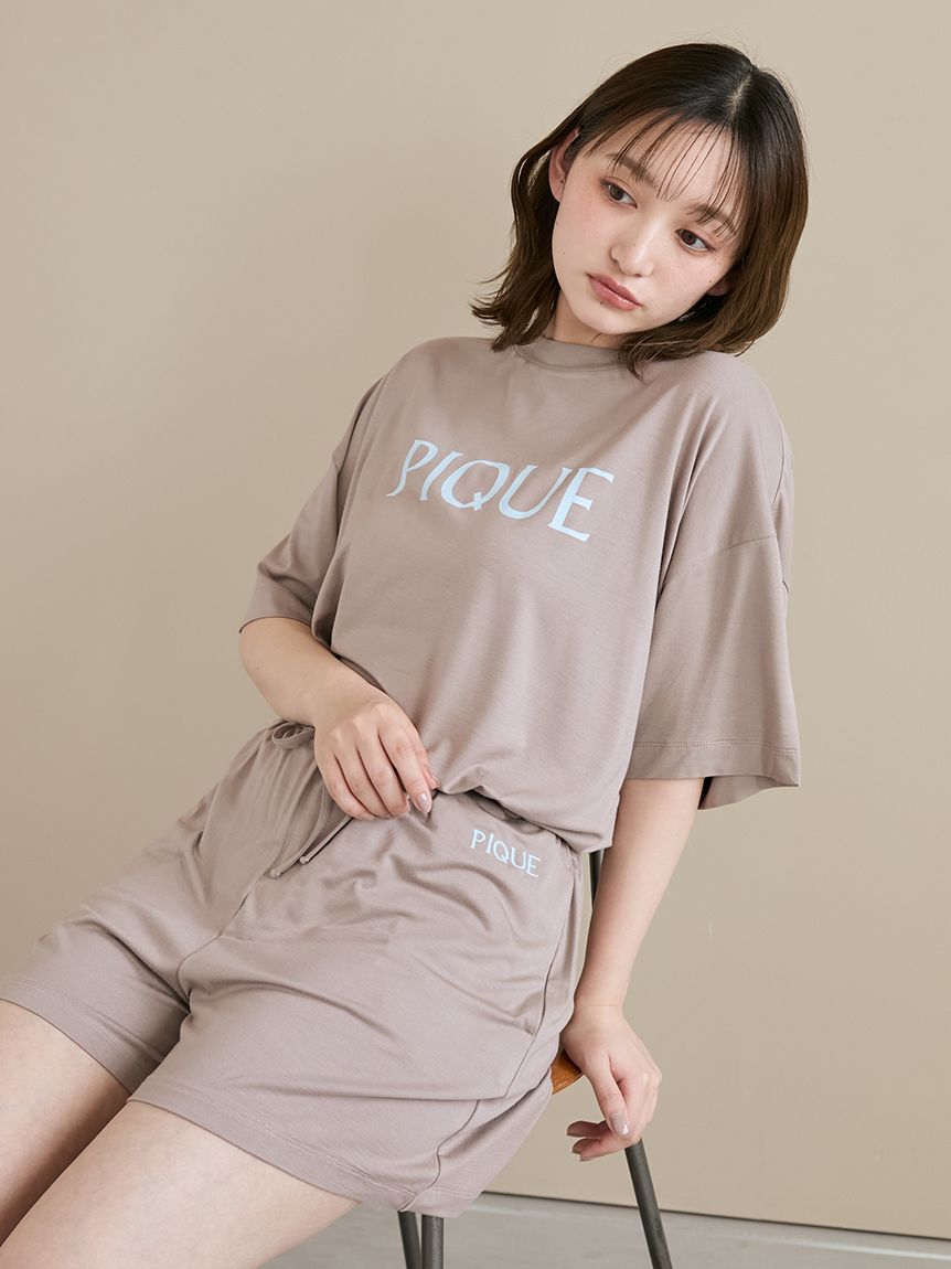 gelato pique「【接触冷感】カラーレーヨンロゴTシャツ」|ルームウェア|