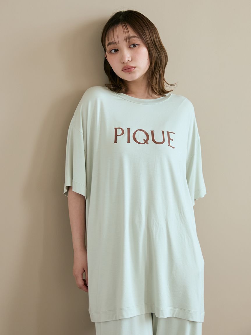 gelato pique「【接触冷感】カラーレーヨンロゴTシャツ」|ルームウェア|
