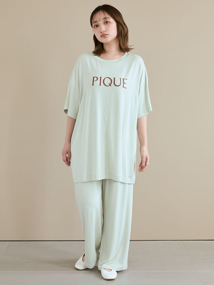 gelato pique「【接触冷感】カラーレーヨンロゴTシャツ」|ルームウェア|