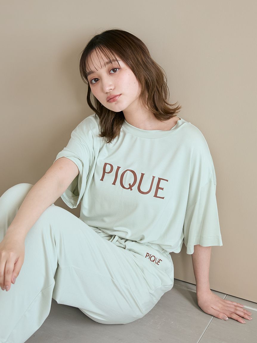 gelato pique「【接触冷感】カラーレーヨンロゴTシャツ」|ルームウェア|