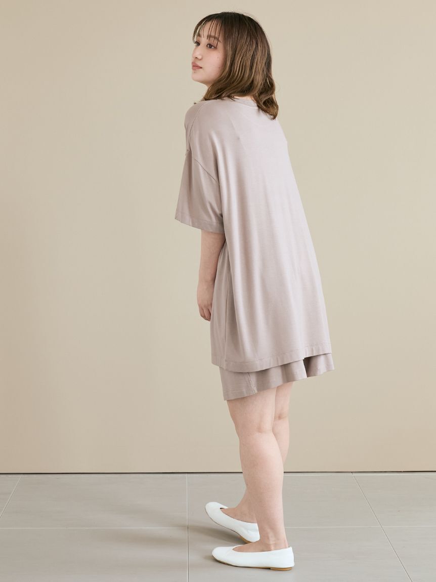 gelato pique「【接触冷感】カラーレーヨンロゴTシャツ」|ルームウェア|