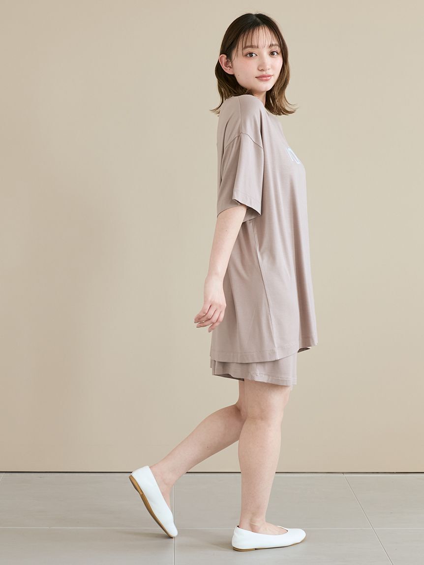 gelato pique「【接触冷感】カラーレーヨンロゴTシャツ」|ルームウェア|