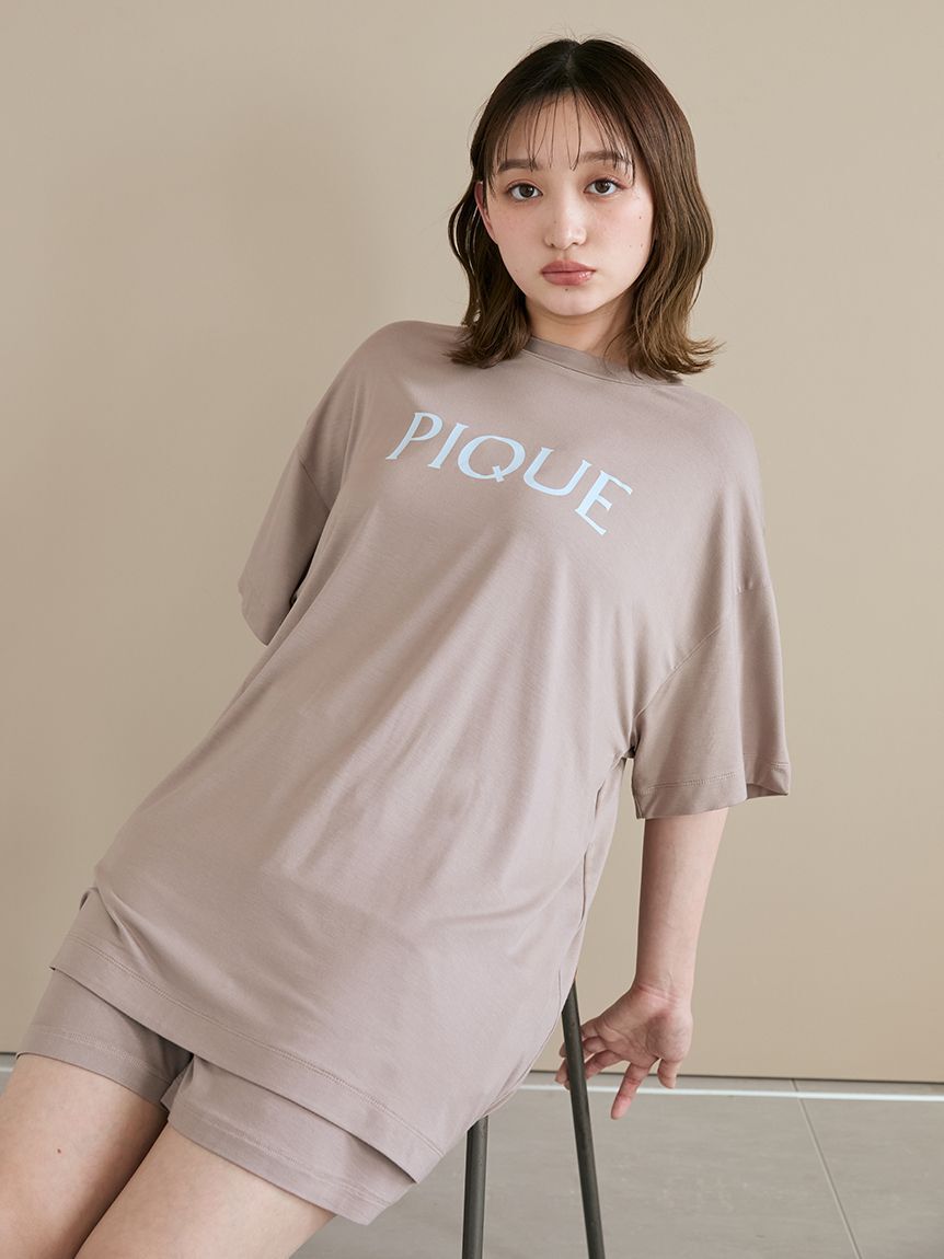 gelato pique「【接触冷感】カラーレーヨンロゴTシャツ」|ルームウェア|