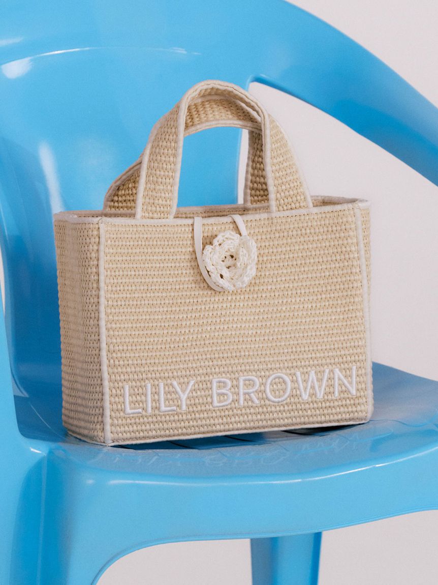 LILY BROWN「【限定カラー】【LILY BROWN&times;MARY QUANT】ジュートロゴトート」|トートバッグ|