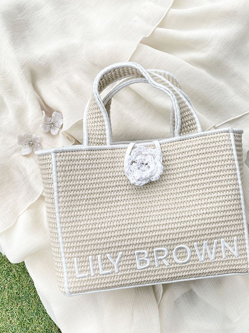 LILY BROWN「【限定カラー】【LILY BROWN&times;MARY QUANT】ジュートロゴトート」|トートバッグ|