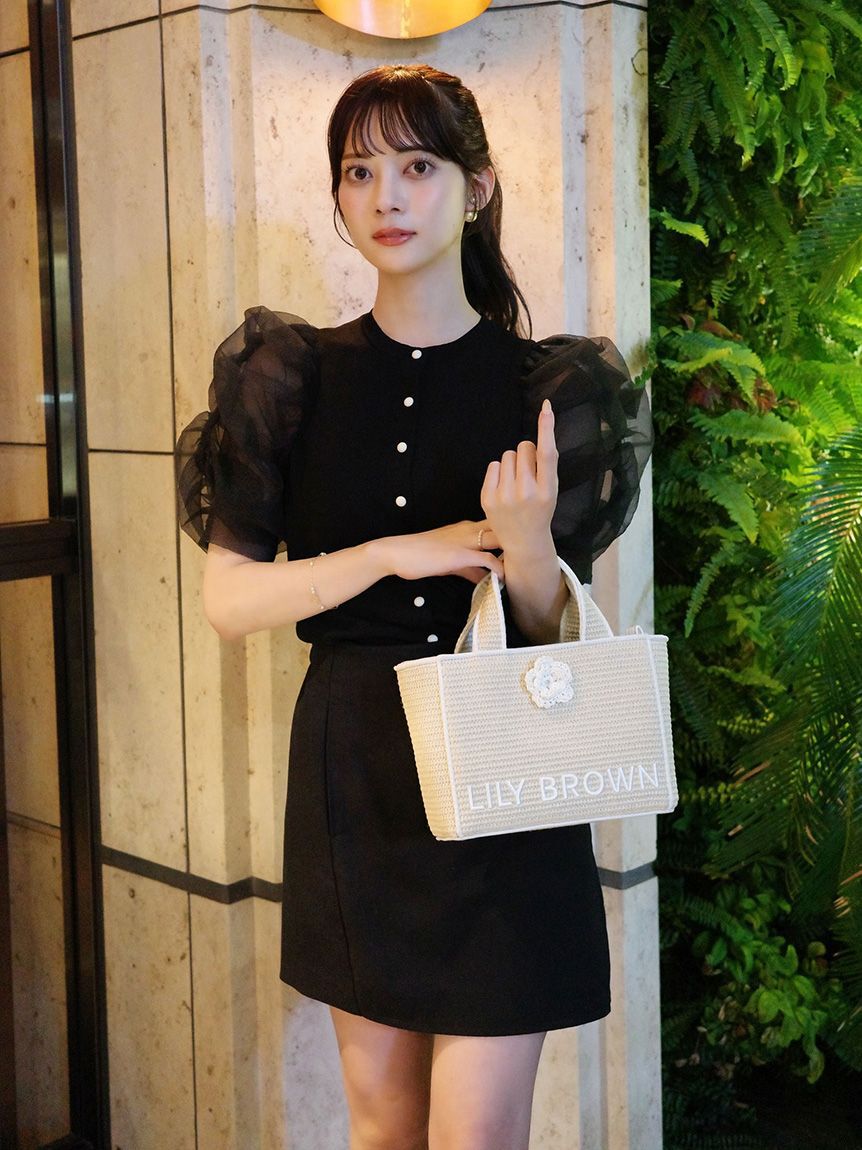LILY BROWN「【限定カラー】【LILY BROWN&times;MARY QUANT】ジュートロゴトート」|トートバッグ|