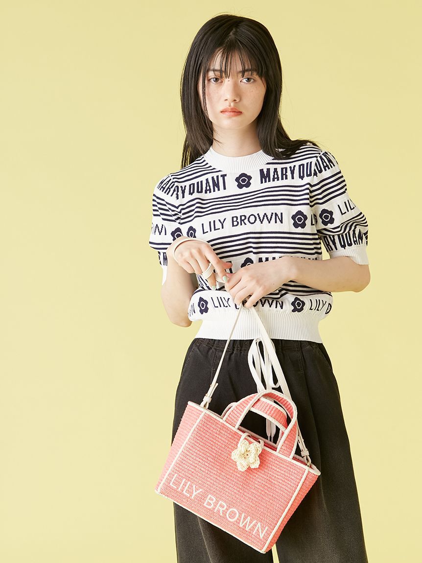 LILY BROWN「【限定カラー】【LILY BROWN&times;MARY QUANT】ジュートロゴトート」|トートバッグ|