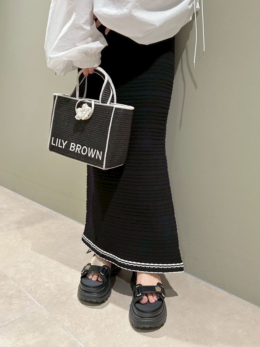 LILY BROWN「【限定カラー】【LILY BROWN&times;MARY QUANT】ジュートロゴトート」|トートバッグ|