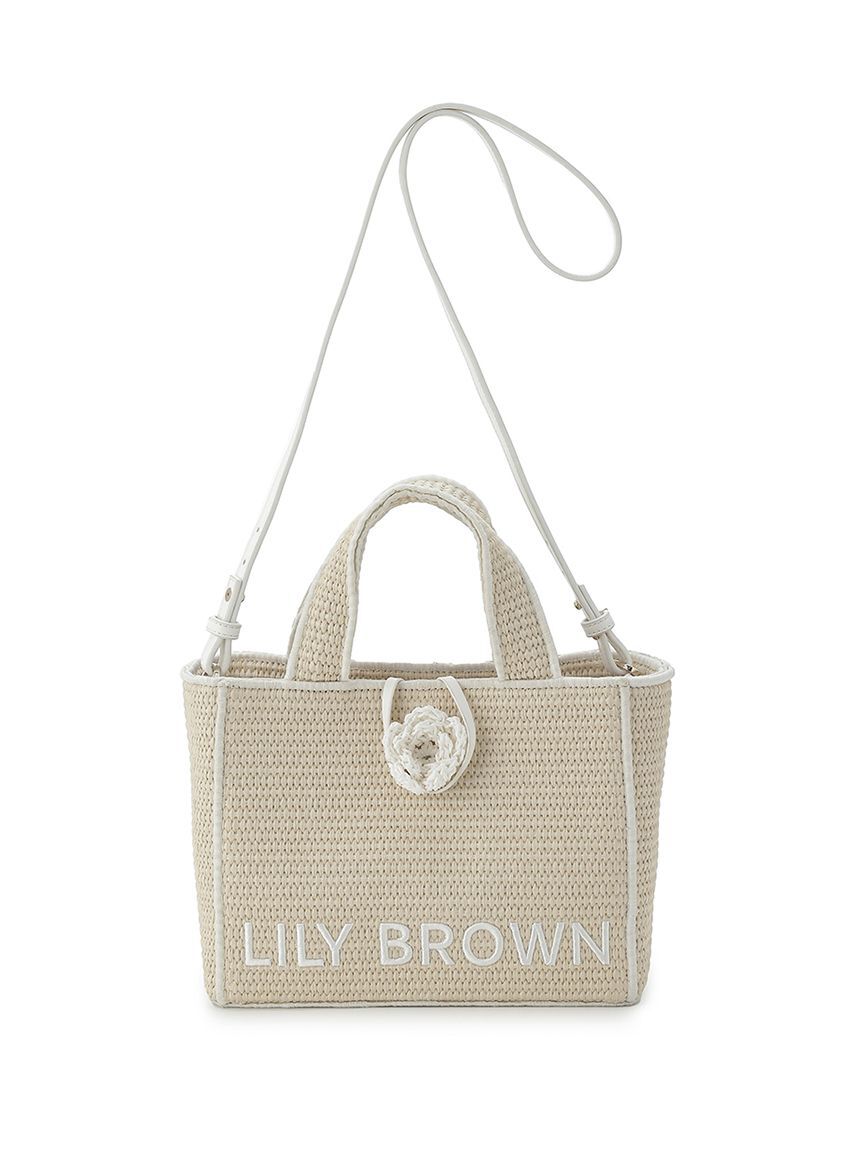 LILY BROWN「【限定カラー】【LILY BROWN&times;MARY QUANT】ジュートロゴトート」|トートバッグ|