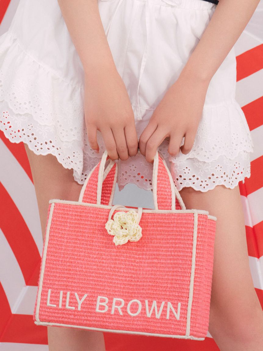 LILY BROWN「【限定カラー】【LILY BROWN&times;MARY QUANT】ジュートロゴトート」|トートバッグ|PNK