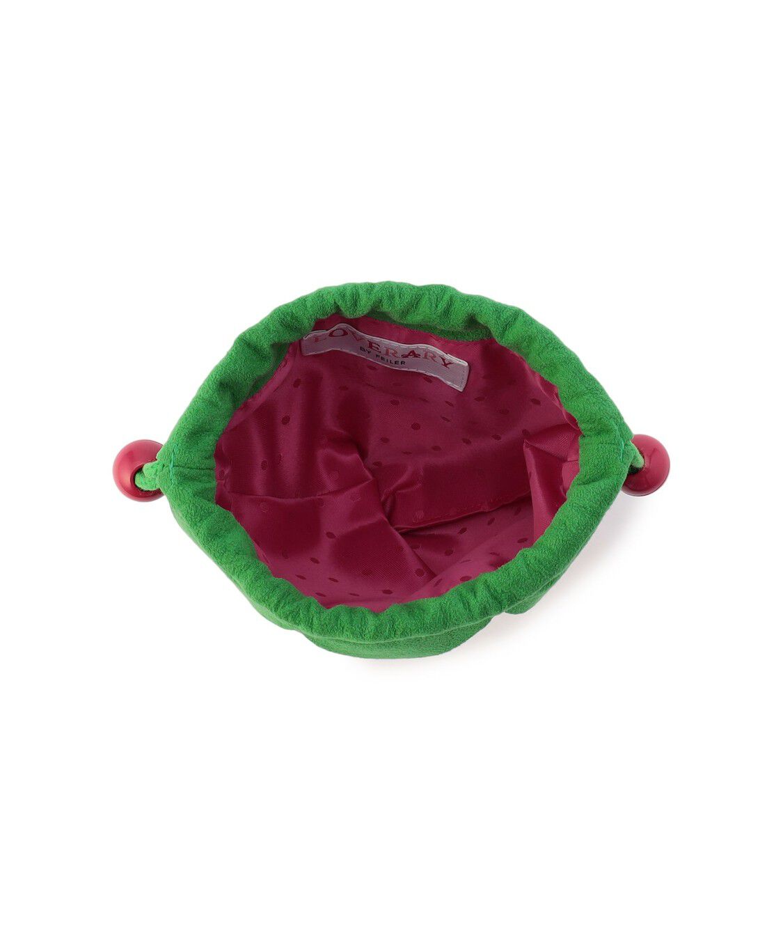 LOVERARY BY FEILER「ストロベリードット　イチゴ型巾着　L/STD-260094」|ポーチ|