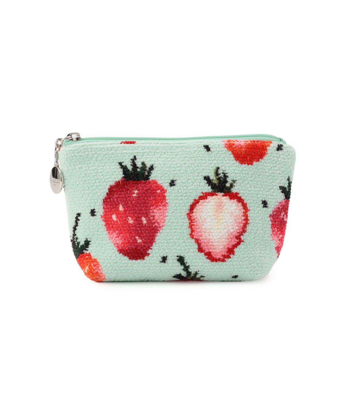 LOVERARY BY FEILER「ストロベリードット　舟型ポーチS　L/STD-260088」|ポーチ|ペールグリーン