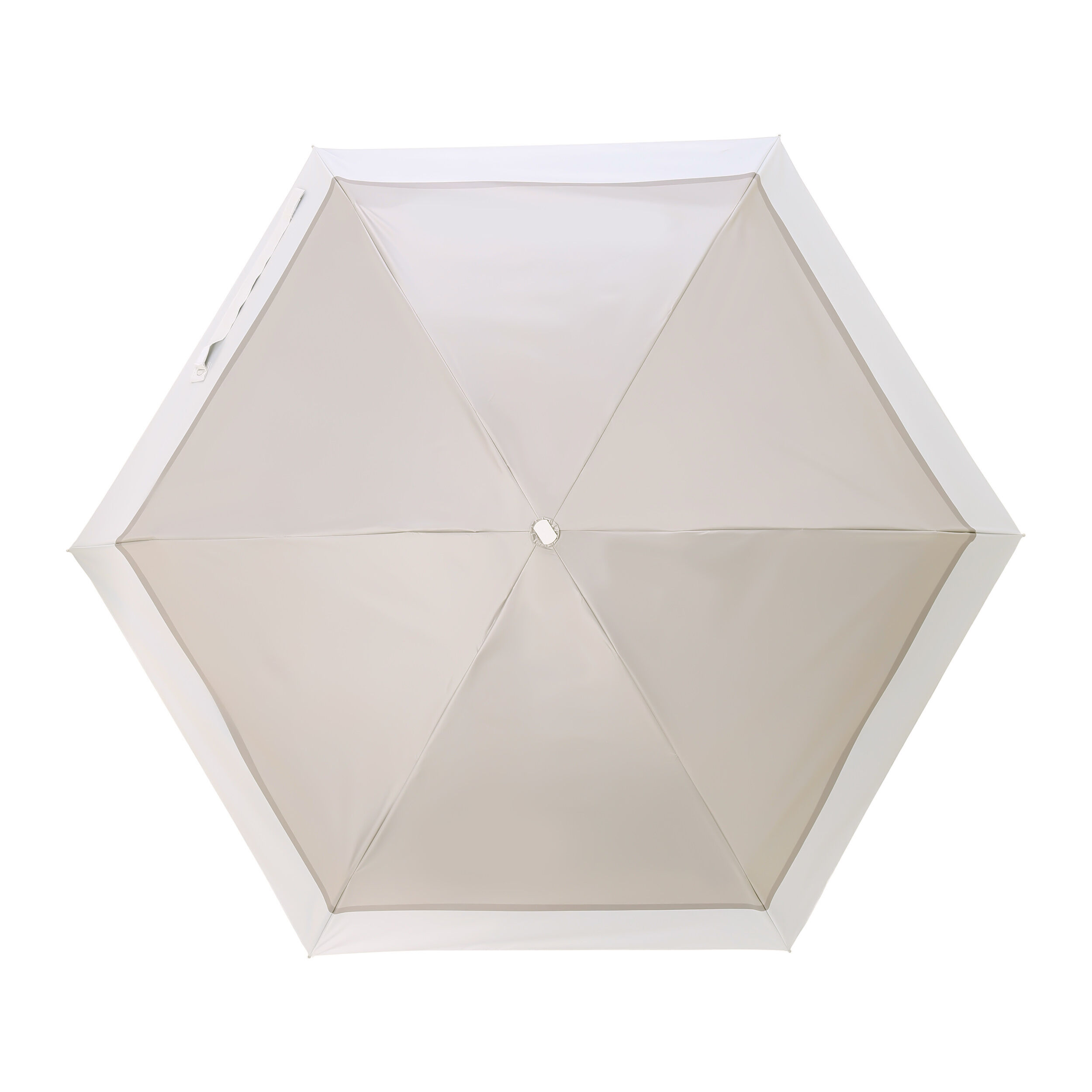  「ボーダー軽量ミニ／アンブレラ／ショート」|傘|ベージュ