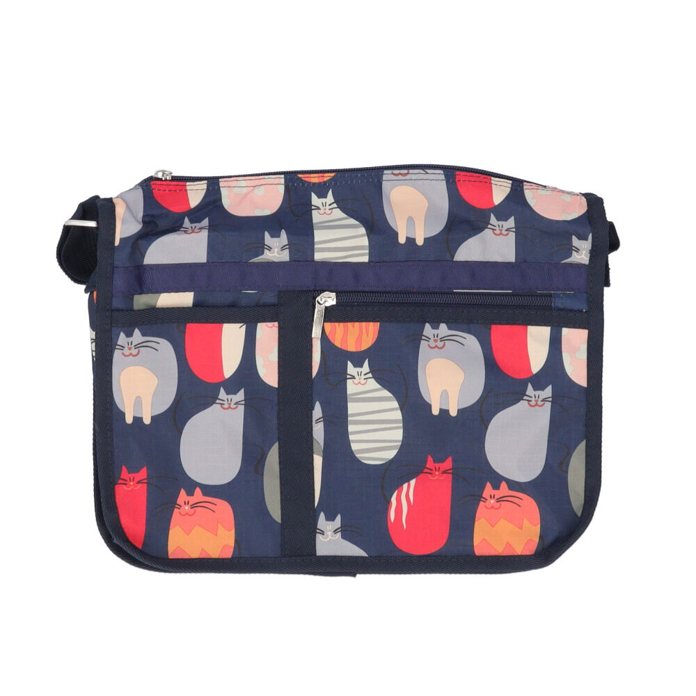 BACKYARD FAMILY「ショルダーバッグ 猫柄 大容量 通販 ショルダーバック ショルダー 肩掛け ななめかけ 斜めかけ」|ショルダー・メッセンジャー|ブルー1