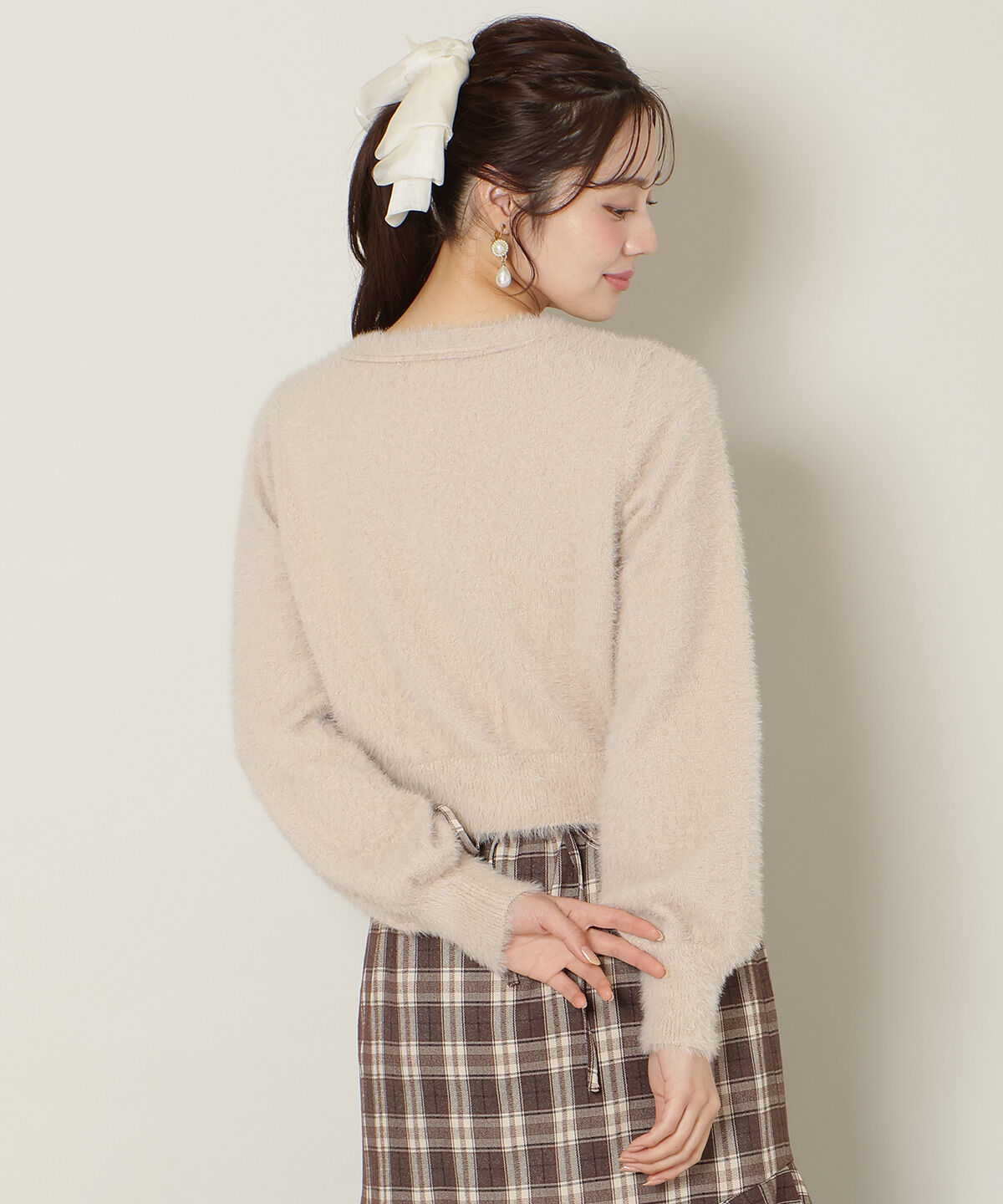 WILLSELECTION「リボンボタンフェザーカーディガン」|カーディガン|