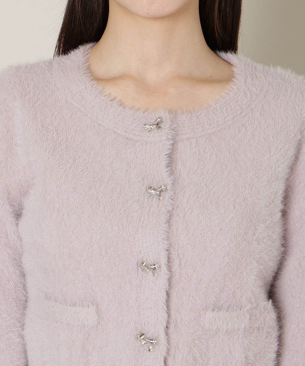 WILLSELECTION「リボンボタンフェザーカーディガン」|カーディガン|