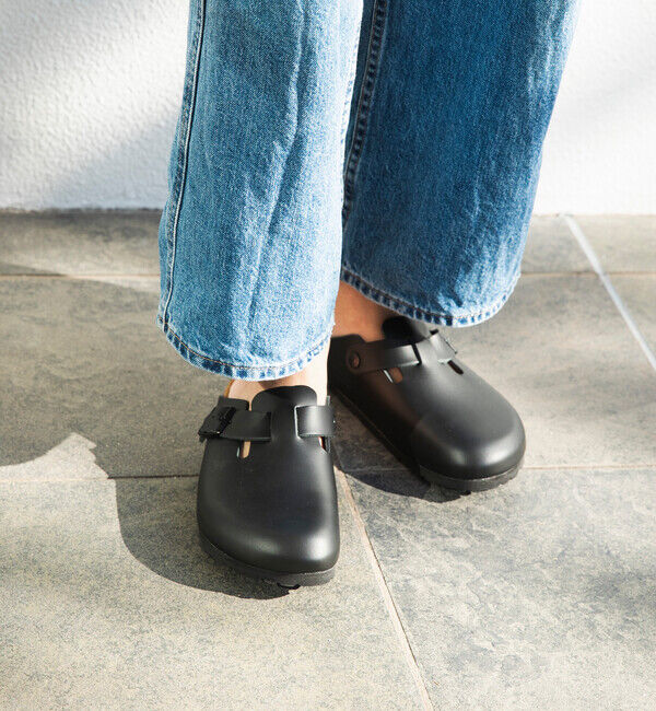 BIRKENSTOCK「【ビルケンシュトック】ボストン/ブラック ナチュラルレザー/クロッグ メンズ レディース」|サンダル|ブラック