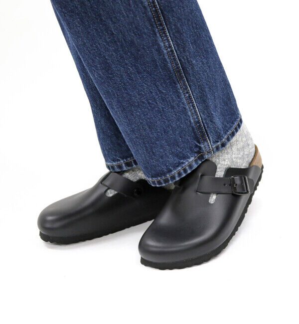 BIRKENSTOCK「【ビルケンシュトック】ボストン/ブラック ナチュラルレザー/クロッグ メンズ レディース」|サンダル|