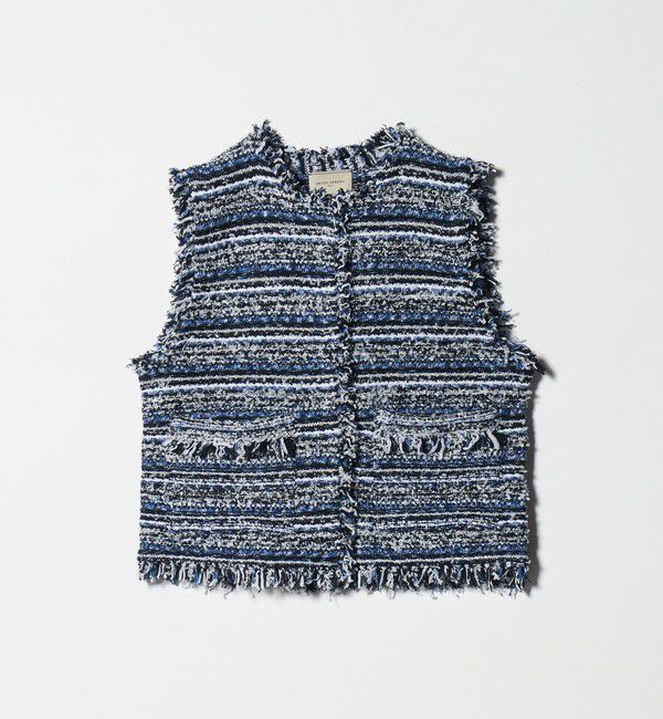 【新品未使用】ユナイテッドアローズ　ミックスツイードライク ジレ ネイビー カラーミックス ツイードライク ベスト（UNITED ARROWS）｜ルミネの