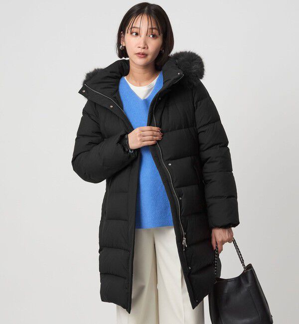 green label relaxing ロングダウンコート 黒 M フード フード ロング ダウン（UNITED ARROWS green label relaxing）｜ルミネ