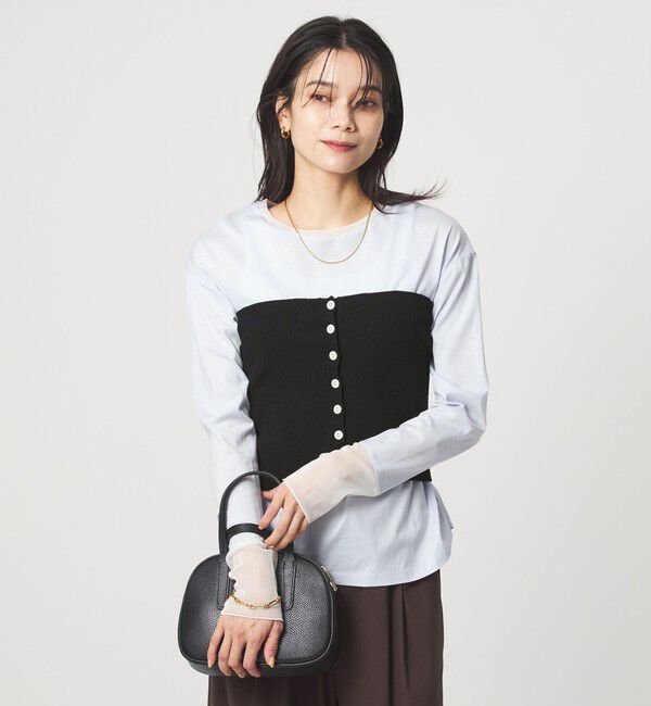 UNITED ARROWS green label relaxing「リブ ニット ビスチェ ウォッシャブル」|ベスト・ジレ|