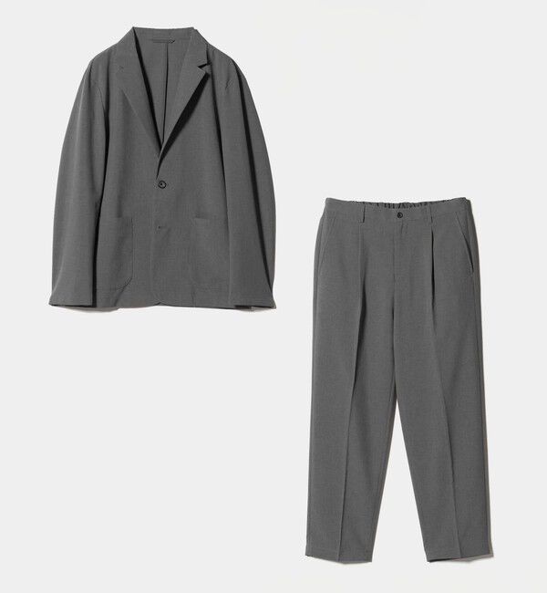 UNITED ARROWS green label relaxing「【WEB限定】JUST fit ドライポリエステル リラックス セットアップ -吸水速乾-」|テーラードジャケット|MD.GRAY