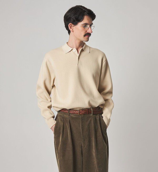 STEVEN ALAN「＜Steven Alan＞ T/C ミラノリブ ポロカラー ニット」|ニット・セーター|