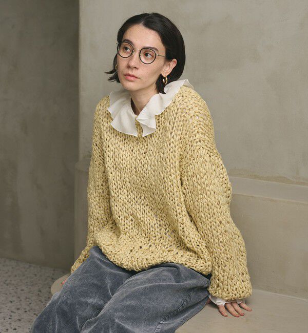 BEAUTY&YOUTH UNITED ARROWS「テープヤーン ローゲージ ニットプルオーバー」|ニット・セーター|