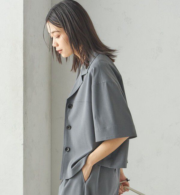 SHIPS for women「〈手洗い可能〉オープン カラー シャツ ジャケット」|シャツ・ブラウス|