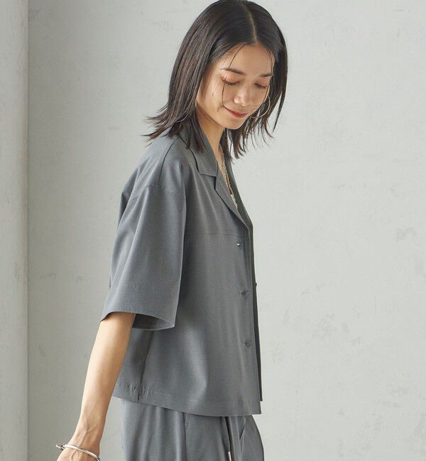 SHIPS for women「〈手洗い可能〉オープン カラー シャツ ジャケット」|シャツ・ブラウス|