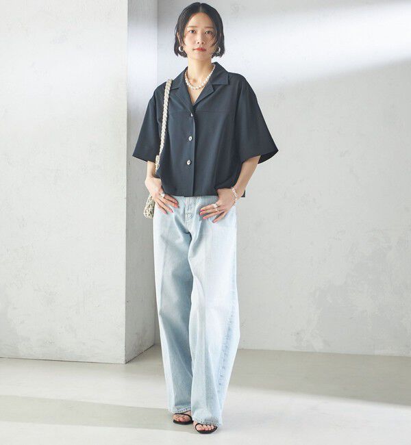 SHIPS for women「〈手洗い可能〉オープン カラー シャツ ジャケット」|シャツ・ブラウス|