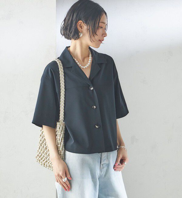 SHIPS for women「〈手洗い可能〉オープン カラー シャツ ジャケット」|シャツ・ブラウス|