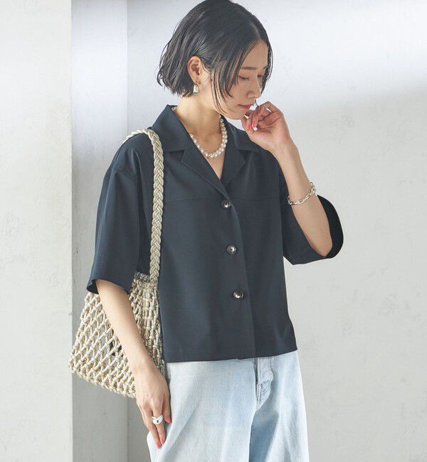 SHIPS for women「〈手洗い可能〉オープン カラー シャツ ジャケット」|シャツ・ブラウス|