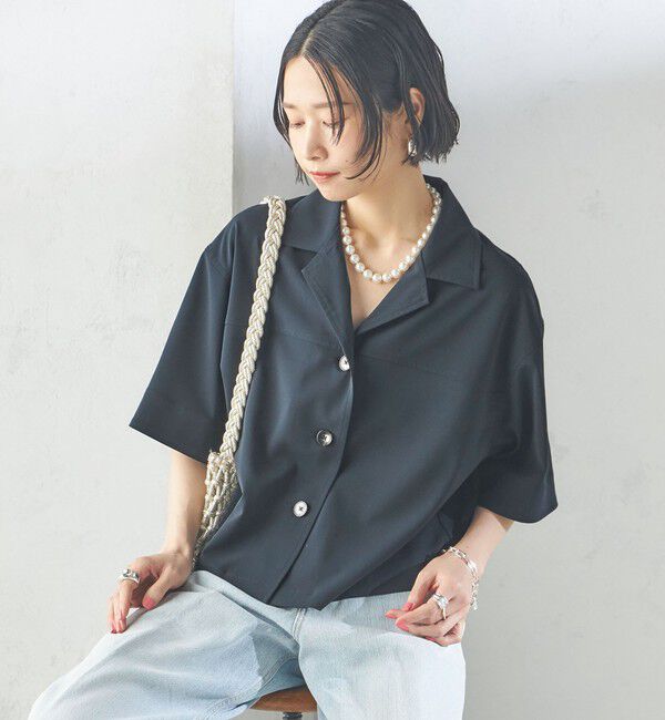 SHIPS for women「〈手洗い可能〉オープン カラー シャツ ジャケット」|シャツ・ブラウス|
