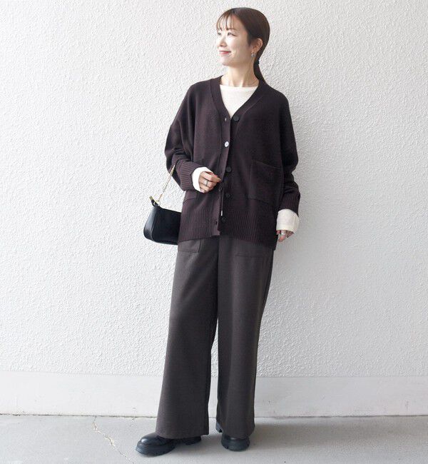 SHIPS any「SHIPS any:〈手洗い可能〉AQUA カシミヤ ミックス Vネック カーディガン」|カーディガン|