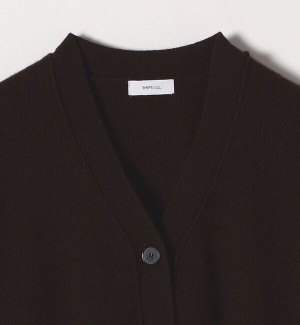 SHIPS any「SHIPS any:〈手洗い可能〉AQUA カシミヤ ミックス Vネック カーディガン」|カーディガン|