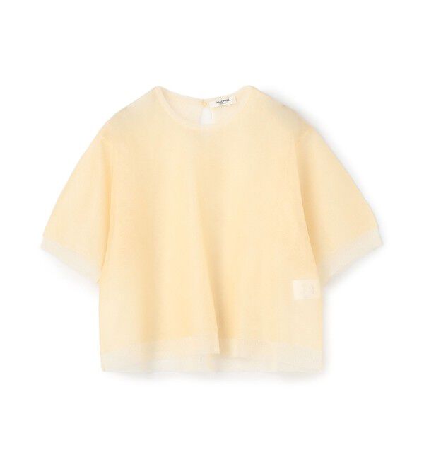 MACPHEE「シアーレイヤー クルーネックプルオーバー」|ニット・セーター|43 ベージュ