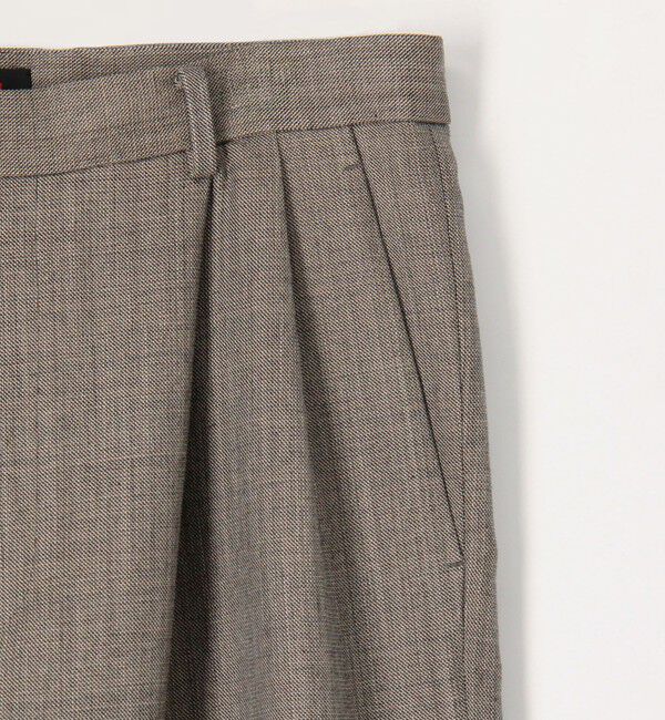 CABaN「ウールダブルクロス 2タックワイドテーパードパンツ」|チノ|
