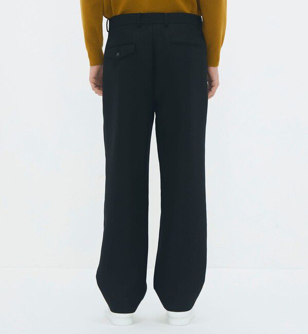 CABaN「ウールダブルクロス 2タックワイドテーパードパンツ」|チノ|