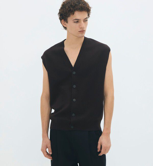 CABaN「コットンカシミヤ Vネックベスト」|ベスト・ジレ|