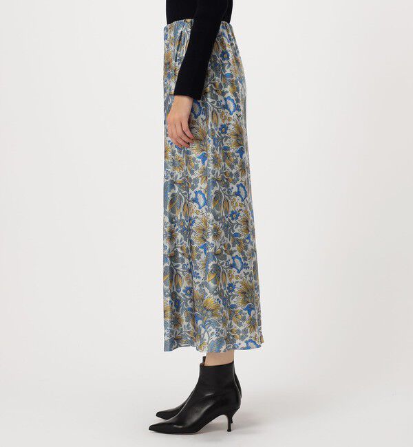 SOULEIADO「アセテートサテン バイアスナロースカート」|スカート|