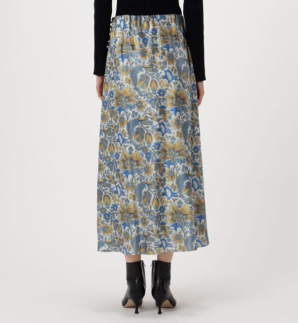 SOULEIADO「アセテートサテン バイアスナロースカート」|スカート|