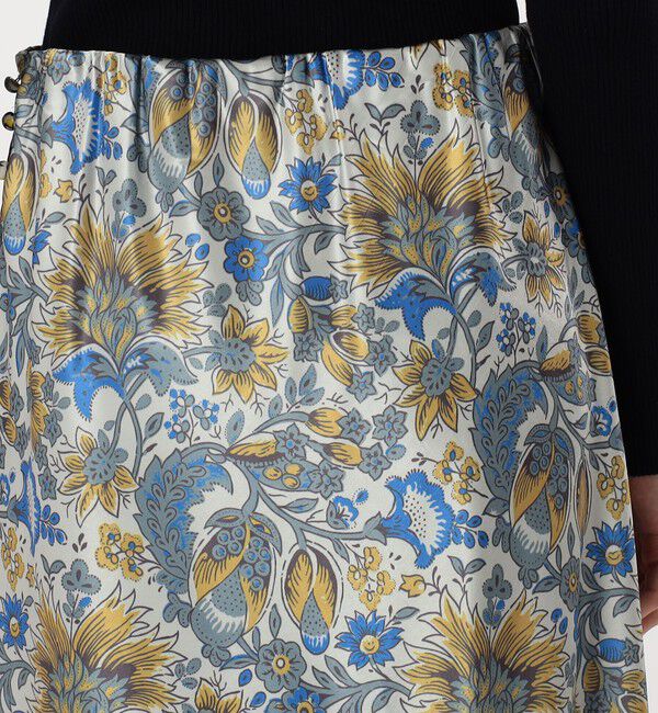 SOULEIADO「アセテートサテン バイアスナロースカート」|スカート|