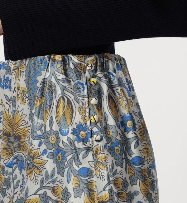 SOULEIADO「アセテートサテン バイアスナロースカート」|スカート|