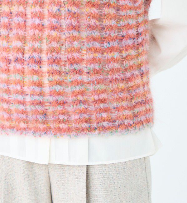 Ballsey「ミックスボーダー クルーネックベスト」|ベスト・ジレ|