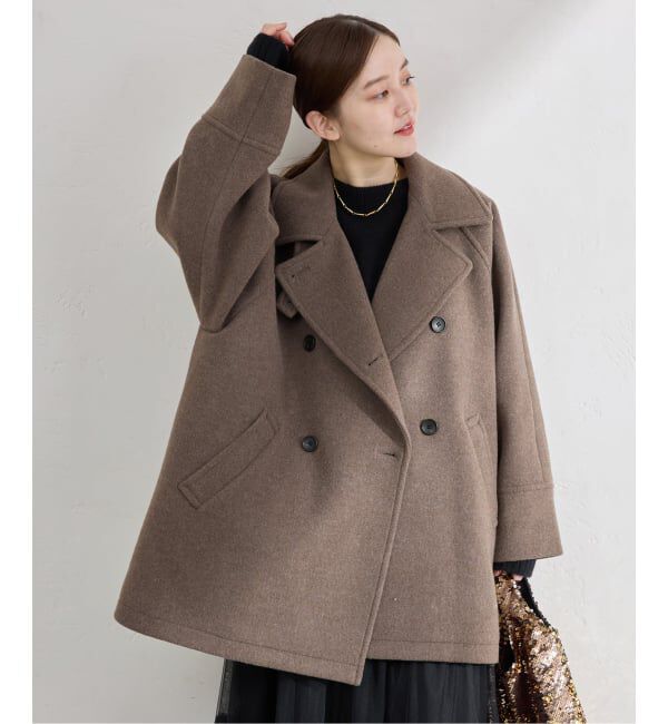 ✨専用◇【sweet掲載】ダブルブレストハーフコート NATURAL BEAUTY BASIC（ナチュラルビューティーベーシック）の