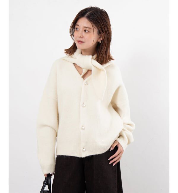 U by SPICK&SPAN「ウールロングニットカーデ」|ニット・セーター|ナチュラル
