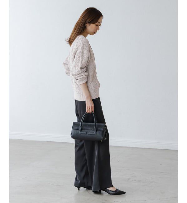 NOBLE「2way地柄 レースアッププルオーバー」|ニット・セーター|