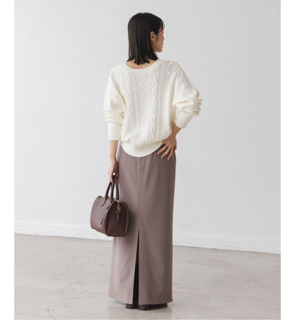 NOBLE「2way地柄 レースアッププルオーバー」|ニット・セーター|